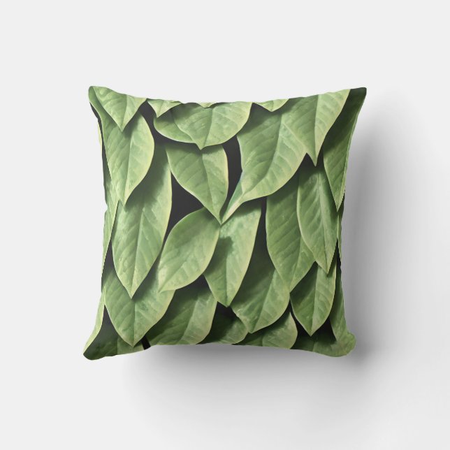 Coussin Feuilles verts (Verso)