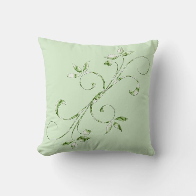 Coussin Feuilles verts (Recto)