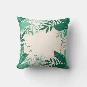 Coussin Feuilles verts