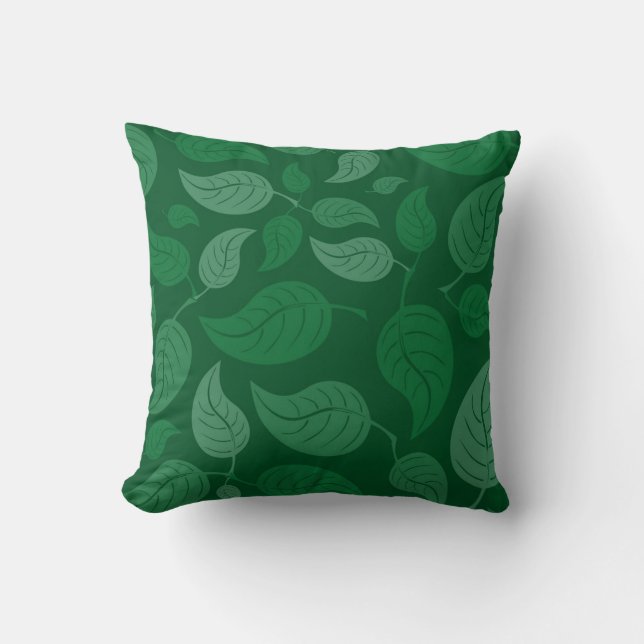 Coussin Feuilles verts (Recto)