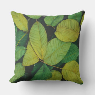 Coussin Feuilles verts