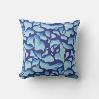 Coussin Feuilles volants | Motif Feuille bleue