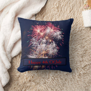 Coussin Feux d'artifice 4 juillet fête de l'indépendance