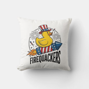 Coussin Feux d'artifice Canard Patriotique Conception de C