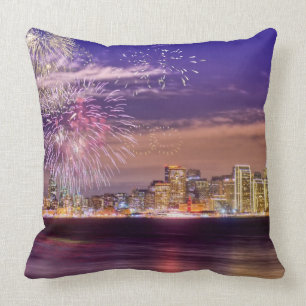 Coussin Feux d'artifice de nouvelle année de San Francisc