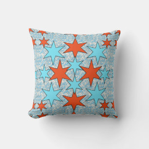 Coussin Feux d'artifice et drapeau américain