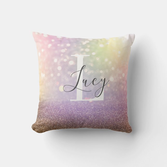 Coussin Feux de livres colorés (Recto)