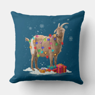 Coussin Feux de Noël Chèvre fête Noël pour aller