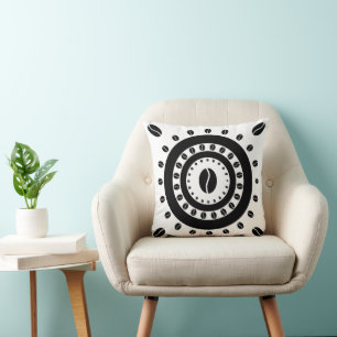 Coussin fèves de café kaleido