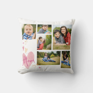 Coussin Ficelles de coeur aquarelle