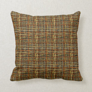 Coussin Ficelles graphiques tissées semblantes naturelles