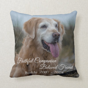 Coussin Fidèle Compagnon bien-aimé Pet Photo Memorial