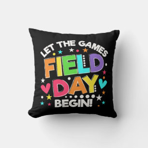 Coussin Field Day Laisser Les Jeux Commencer Les Enfants G