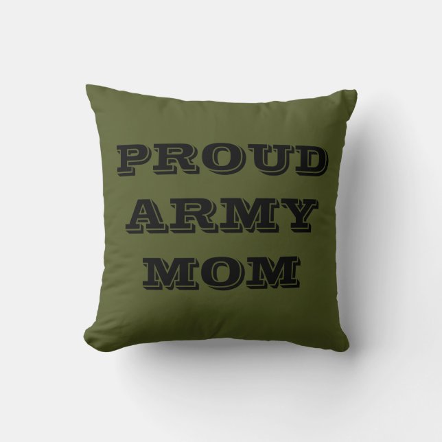 Coussin Fier Armée Maman (Recto)