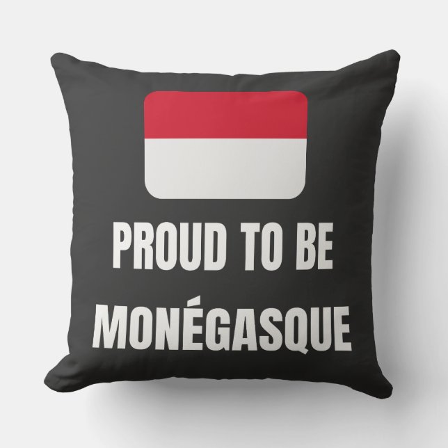 Coussin Fier d'être monégasque (Recto)