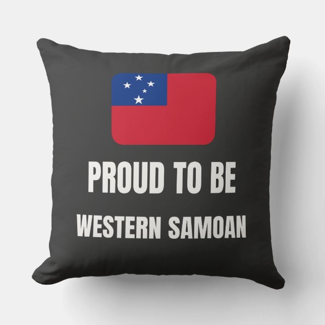 Coussin Fier d'être Samoan occidental (Recto)