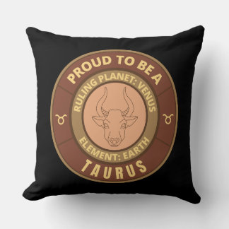Coussin Fier d'être un Taureau