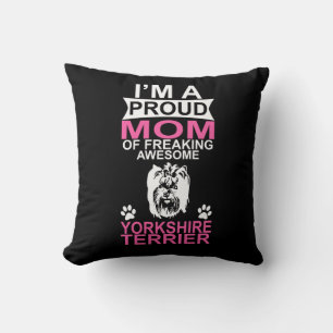 Coussin Fier Maman De Yorkshier Terrier Chien