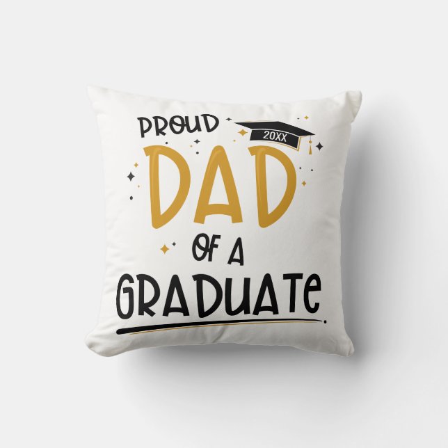 Coussin Fier papa d'un diplômé (Recto)