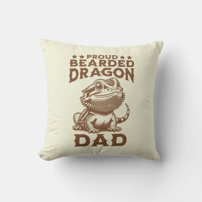Coussin Fier Porte-Dragon Papa Reptile Lover (Recto)