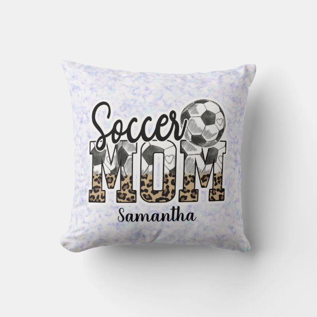 Coussin Fier Soccer Maman - Champion de Sideline (Recto)