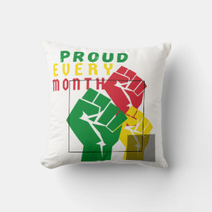 Coussin Fier tous les Mois Histoire de Blackj poing
