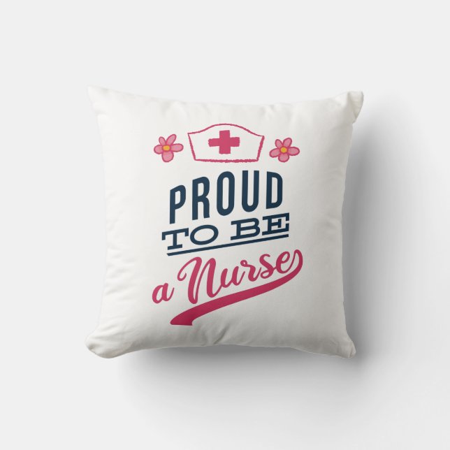 Coussin Fière d'être infirmière (Recto)