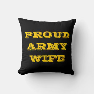 Coussin Fière épouse de l'armée