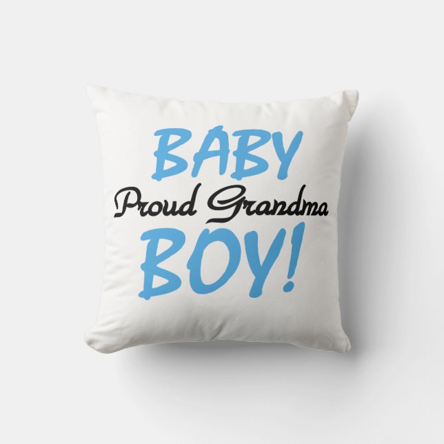 Coussin Fière Grand-mère Baby-Boy Cadeaux (Recto)