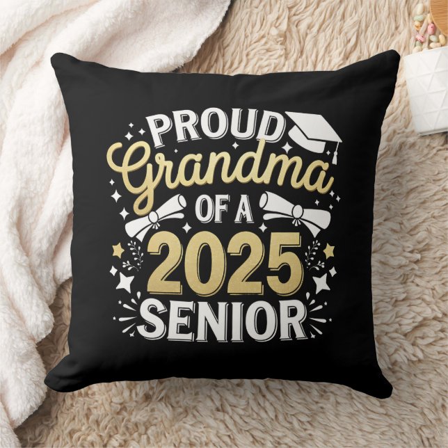 Coussin Fière grand-mère d'un diplômé de 2025 remise des d (Couverture)
