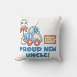 Coussin Fière nouvelle voiture oncle C'est un garçon cadea