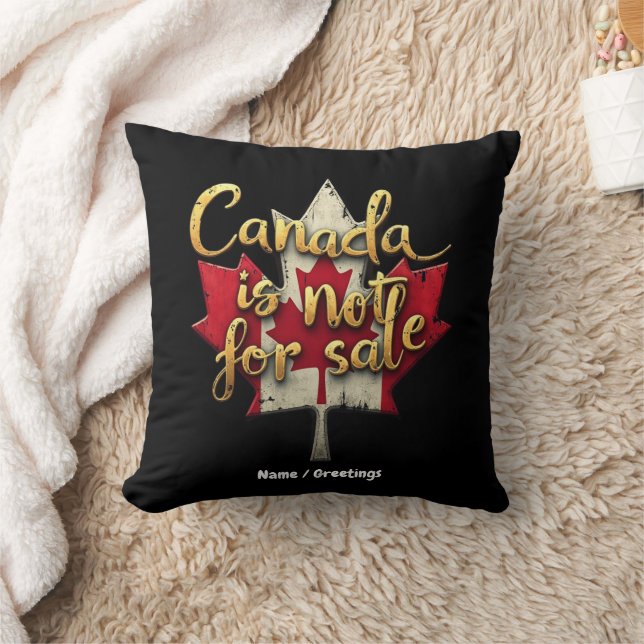 Coussin Fierté canadienne : le Canada n'est pas à vendre (Couverture)