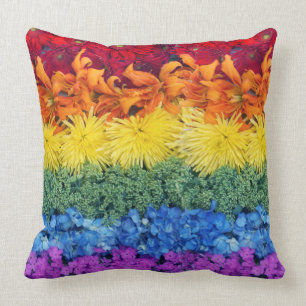 Coussin Fierté colorée Collection de fleurs Lancer l'oreil