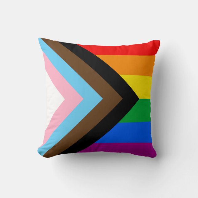 Coussin Fierté de progrès LGBTQ+ (Recto)