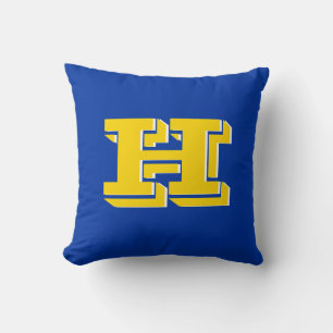 Coussin Fierté d'équipe bleu royal et or Monogramme
