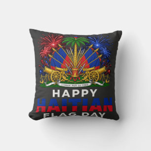 Coussin Fierté du jour du drapeau haïtien – Conception Ayi