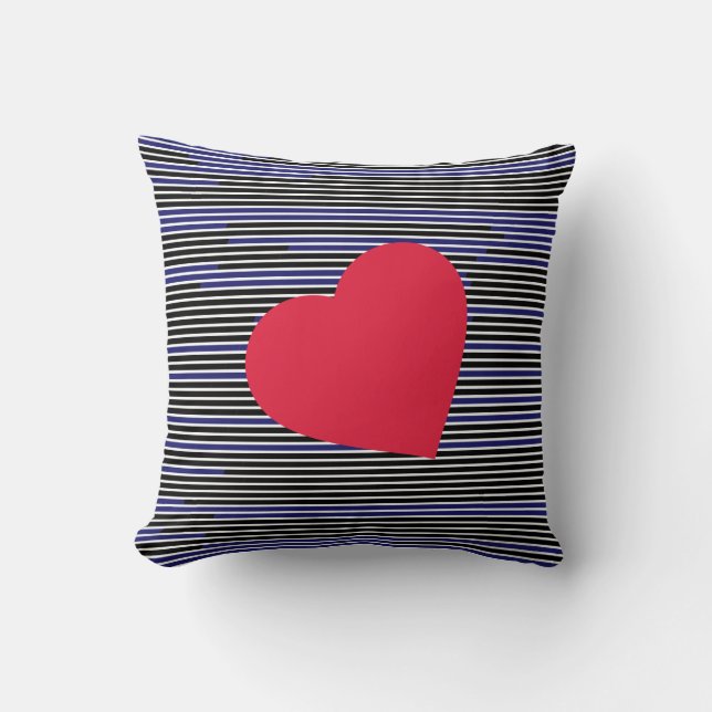 Coussin Fierté en cuir Jeu d'oreiller rayé (Recto)