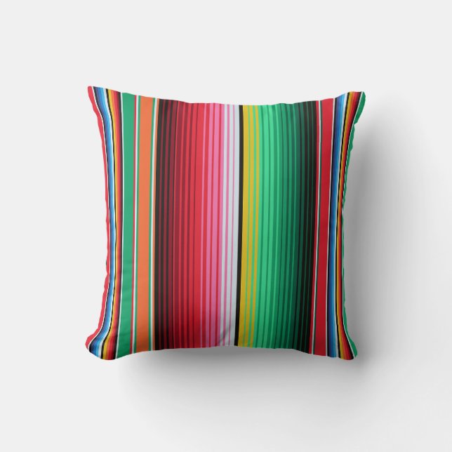 Coussin Fiesta couvrante mexicaine de Serape d'Espagnol (Recto)