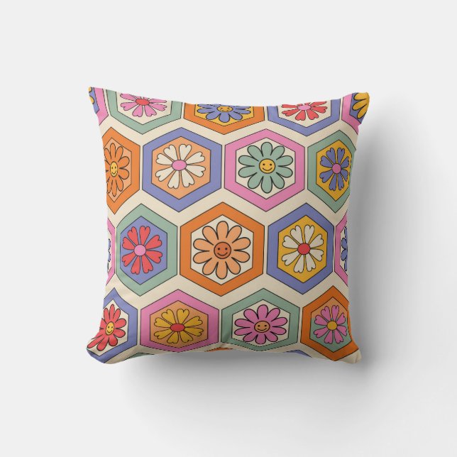 Coussin Fiesta florale (Recto)