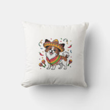 Fiesta Papillon Chien portant Sombrero et Sarape