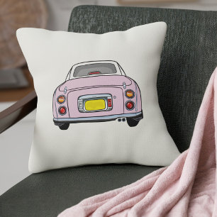 Coussin Figarations Cute Pale Rose Figaro Crème voiture
