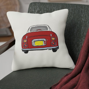 Coussin Figarations Jote Rouge Figaro Crème voiture