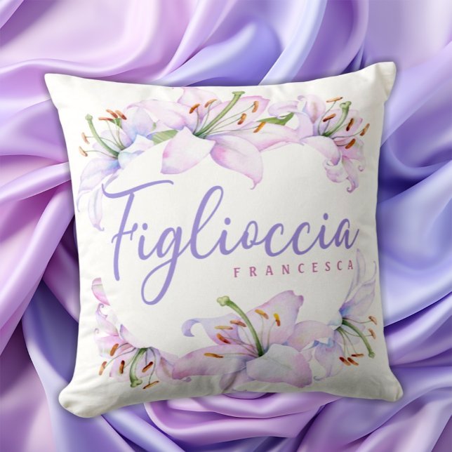 Coussin Figlioccia Cadeau Personnalisé Italien Godgirl (Créateur téléchargé)