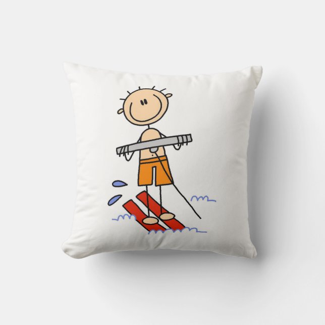 Coussin Figure Bâton de Ski Nautique (Recto)