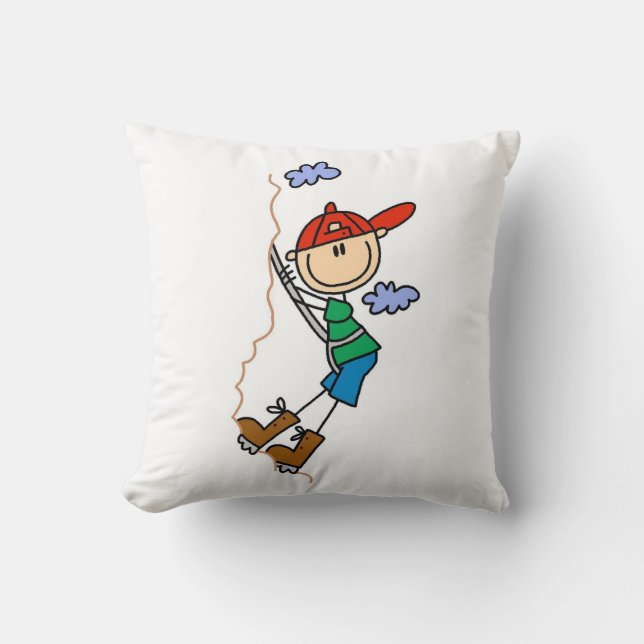Coussin Figure Bâton Escalade (Recto)