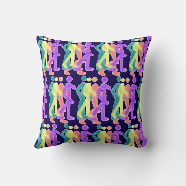 Coussin Figures arc-en-ciel (Verso)