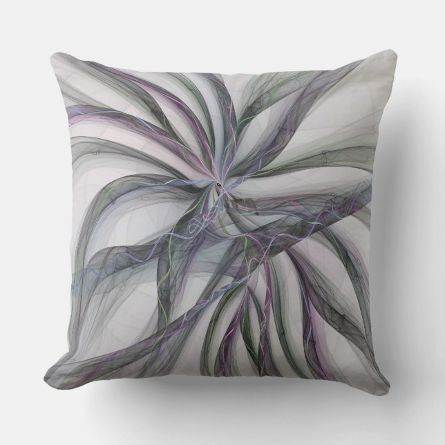 Coussin Filigree Motions Moderne Abstrait Fractal Balançan (Recto)