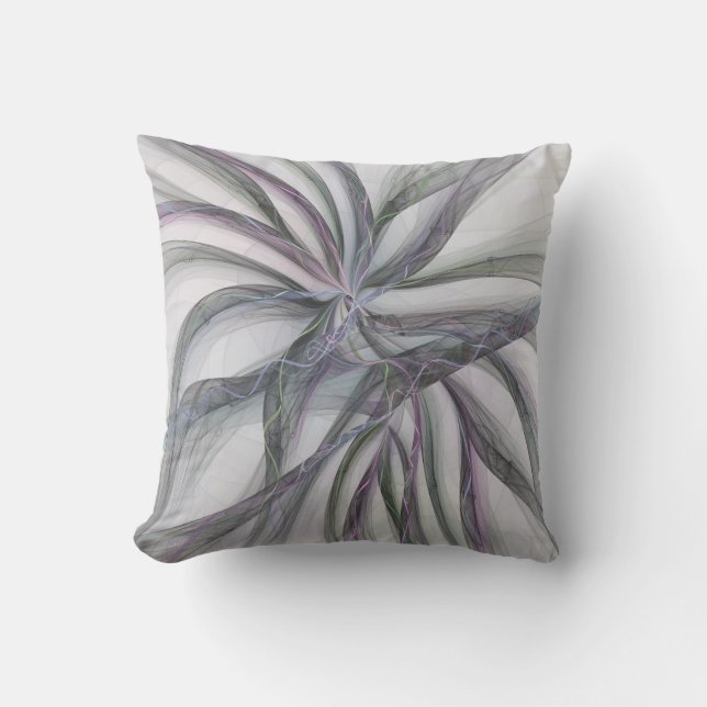 Coussin Filigree Motions Moderne Abstrait Fractal Balançan (Recto)