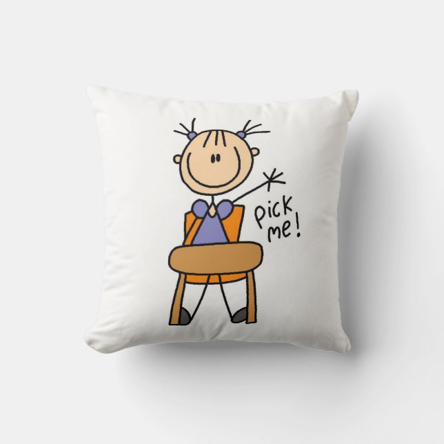 Coussin Fille à l'école (Recto)