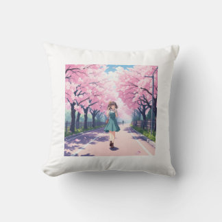 Coussin fille Anime
